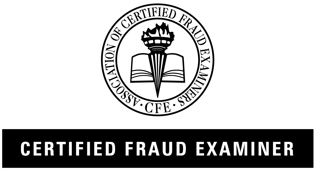 Joshua V. Azran, CPA/ABV/CFF, CMA, CGMA, CFE 11 ACFE Certified Fraud Examiner credential mark